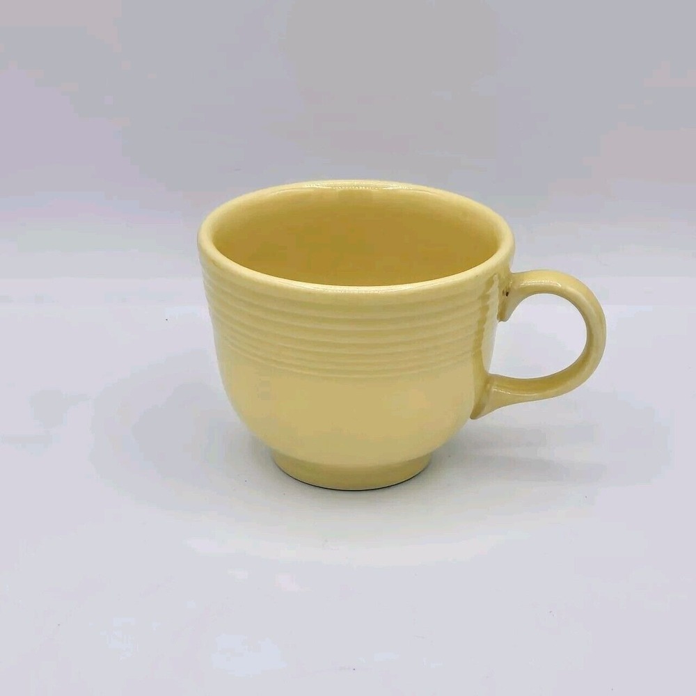 Fiesta‎ Ware Coffee Cup Pale Yellow  Homer Laughlin Fiestaware Vintage Colorful